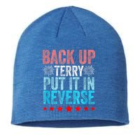 Retro Back Up Terry Put It In Reverse 4th Of July Fireworks Sustainable Beanie
