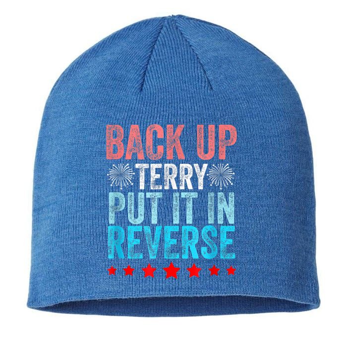 Retro Back Up Terry Put It In Reverse 4th Of July Fireworks Sustainable Beanie
