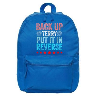 Retro Back Up Terry Put It In Reverse 4th Of July Fireworks 16 in Basic Backpack