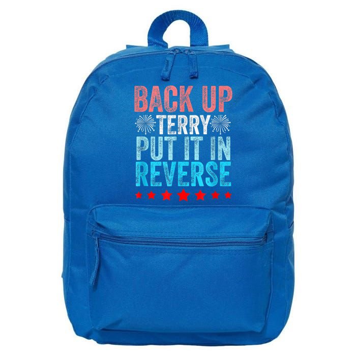 Retro Back Up Terry Put It In Reverse 4th Of July Fireworks 16 in Basic Backpack