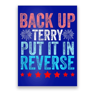 Retro Back Up Terry Put It In Reverse 4th Of July Fireworks Poster