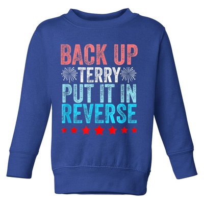 Retro Back Up Terry Put It In Reverse 4th Of July Fireworks Toddler Sweatshirt