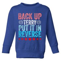 Retro Back Up Terry Put It In Reverse 4th Of July Fireworks Toddler Sweatshirt