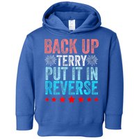 Retro Back Up Terry Put It In Reverse 4th Of July Fireworks Toddler Hoodie