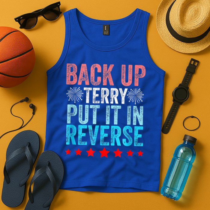 Retro Back Up Terry Put It In Reverse 4th Of July Fireworks Tank Top