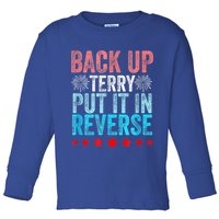 Retro Back Up Terry Put It In Reverse 4th Of July Fireworks Toddler Long Sleeve Shirt