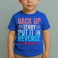 Retro Back Up Terry Put It In Reverse 4th Of July Fireworks Toddler T-Shirt