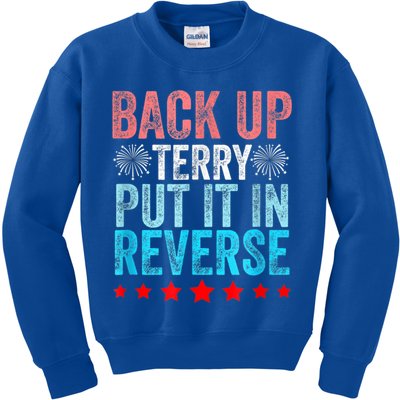 Retro Back Up Terry Put It In Reverse 4th Of July Fireworks Kids Sweatshirt