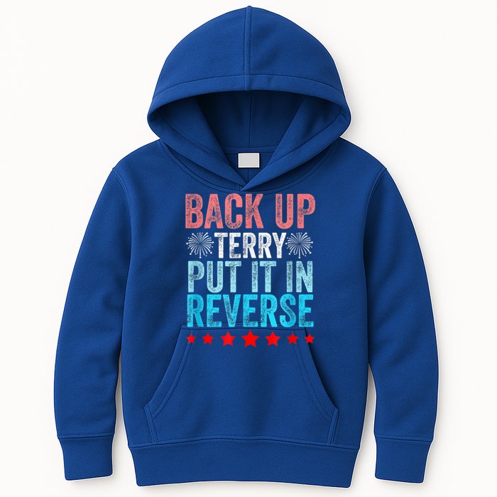 Retro Back Up Terry Put It In Reverse 4th Of July Fireworks Kids Hoodie