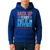 Retro Back Up Terry Put It In Reverse 4th Of July Fireworks Kids Hoodie