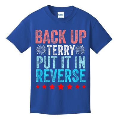 Retro Back Up Terry Put It In Reverse 4th Of July Fireworks Kids T-Shirt