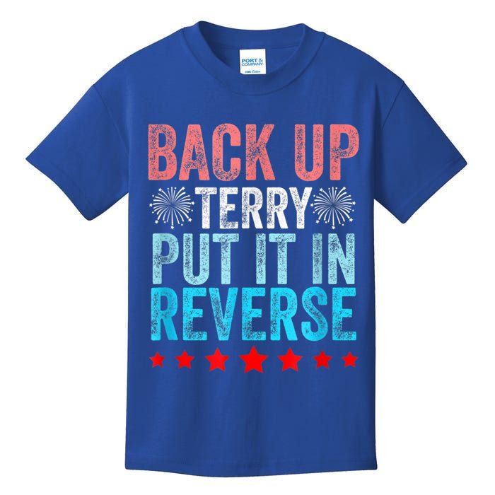 Retro Back Up Terry Put It In Reverse 4th Of July Fireworks Kids T-Shirt