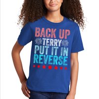Retro Back Up Terry Put It In Reverse 4th Of July Fireworks Kids T-Shirt