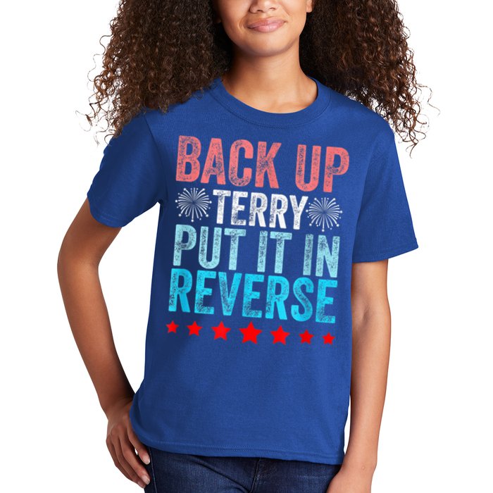 Retro Back Up Terry Put It In Reverse 4th Of July Fireworks Kids T-Shirt