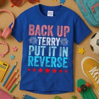 Retro Back Up Terry Put It In Reverse 4th Of July Fireworks Kids T-Shirt