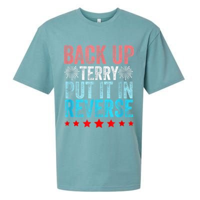 Retro Back Up Terry Put It In Reverse 4th Of July Fireworks Sueded Cloud Jersey T-Shirt