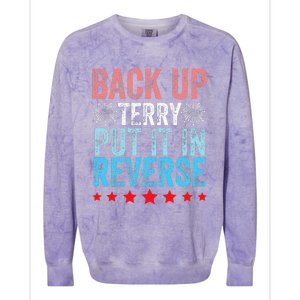 Retro Back Up Terry Back It Up Terry 4th of July Fireworks Colorblast Crewneck Sweatshirt