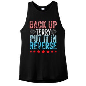 Retro Back Up Terry Back It Up Terry 4th of July Fireworks Ladies PosiCharge Tri-Blend Wicking Tank