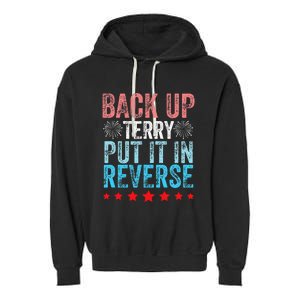 Retro Back Up Terry Back It Up Terry 4th of July Fireworks Garment-Dyed Fleece Hoodie