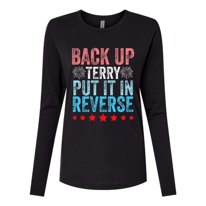 Retro Back Up Terry Back It Up Terry 4th of July Fireworks Womens Cotton Relaxed Long Sleeve T-Shirt