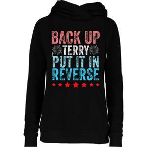 Retro Back Up Terry Back It Up Terry 4th of July Fireworks Womens Funnel Neck Pullover Hood