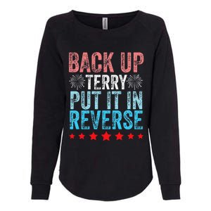 Retro Back Up Terry Back It Up Terry 4th of July Fireworks Womens California Wash Sweatshirt