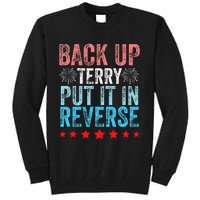 Retro Back Up Terry Back It Up Terry 4th of July Fireworks Tall Sweatshirt