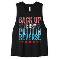 Retro Back Up Terry Back It Up Terry 4th of July Fireworks Women's Racerback Cropped Tank