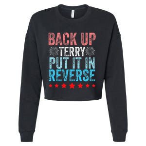 Retro Back Up Terry Back It Up Terry 4th of July Fireworks Cropped Pullover Crew