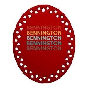 Retro Bennington Vermont Cool Gift Ceramic Oval Ornament