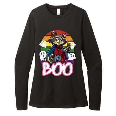 Raccoon Boo Vampire Trick Or Treat Halloween Costume Great Gift Womens CVC Long Sleeve Shirt