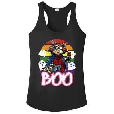 Raccoon Boo Vampire Trick Or Treat Halloween Costume Great Gift Ladies PosiCharge Competitor Racerback Tank