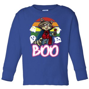 Raccoon Boo Vampire Trick Or Treat Halloween Costume Great Gift Toddler Long Sleeve Shirt