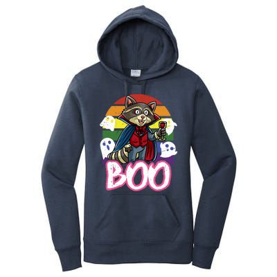 Raccoon Boo Vampire Trick Or Treat Halloween Costume Great Gift Women's Pullover Hoodie