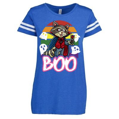 Raccoon Boo Vampire Trick Or Treat Halloween Costume Great Gift Enza Ladies Jersey Football T-Shirt