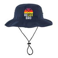 RELAX BRO! Vintage Surf Sun Design Lacrosse Legacy Cool Fit Booney Bucket Hat