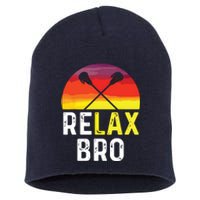 RELAX BRO! Vintage Surf Sun Design Lacrosse Short Acrylic Beanie