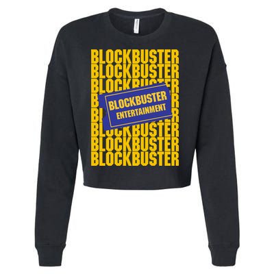 Retro Blockbuster Video Cropped Pullover Crew
