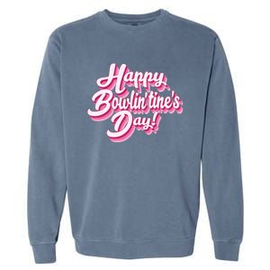 Retro Bowling Valentines Gift Garment-Dyed Sweatshirt