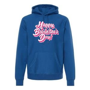 Retro Bowling Valentines Gift Premium Hoodie