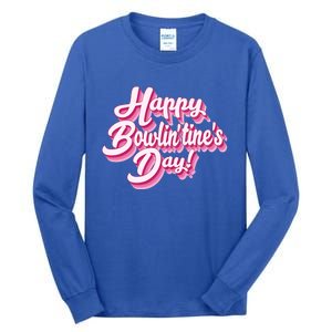 Retro Bowling Valentines Gift Tall Long Sleeve T-Shirt