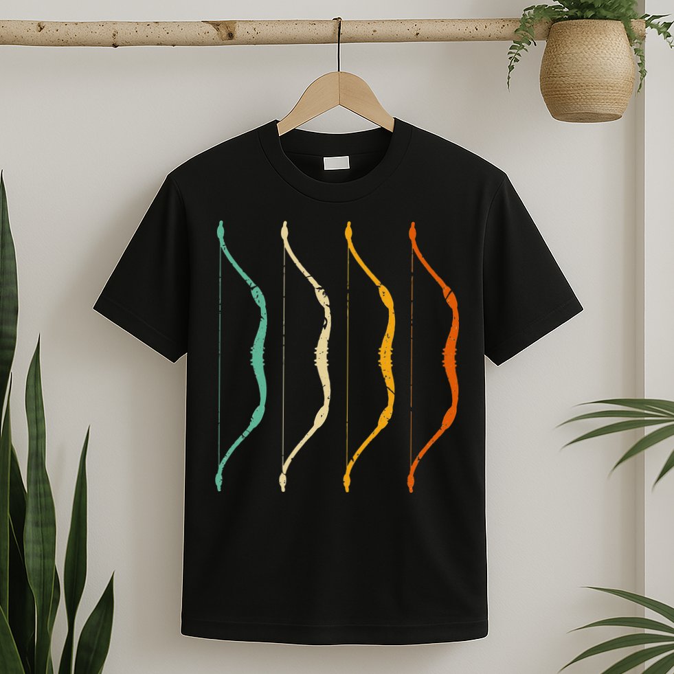 Recurve Bow Vintage Hunting Retro Archery T-Shirt