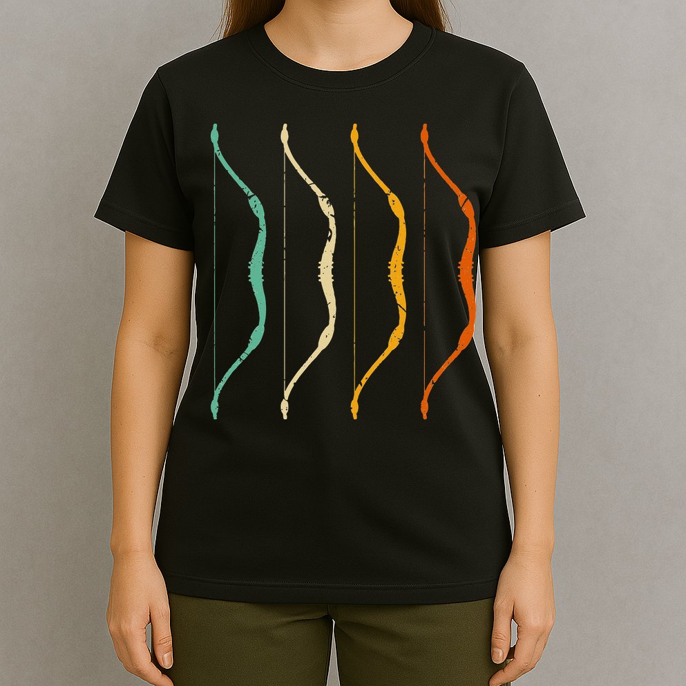 Recurve Bow Vintage Hunting Retro Archery T-Shirt