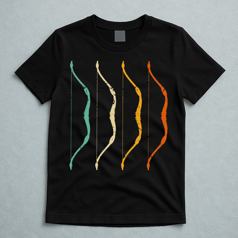 Recurve Bow Vintage Hunting Retro Archery T-Shirt