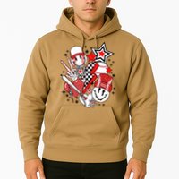 Retro Baseball Vibes Funny Smile Face Meme Hoodie