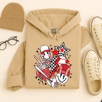 Retro Baseball Vibes Funny Smile Face Meme Hoodie
