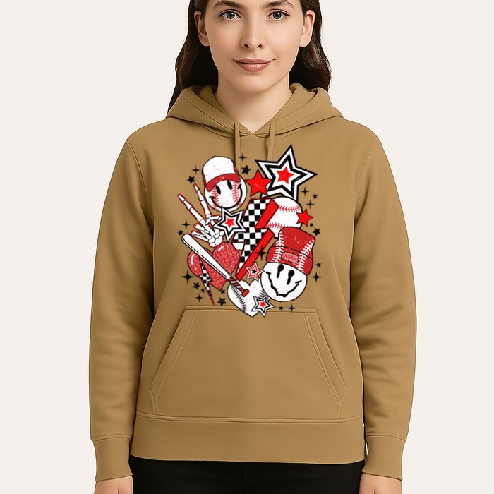 Retro Baseball Vibes Funny Smile Face Meme Hoodie