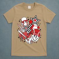 Retro Baseball Vibes Funny Smile Face Meme T-Shirt