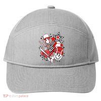 Retro Baseball Vibes Funny Smile Face Meme 7-Panel Snapback Hat