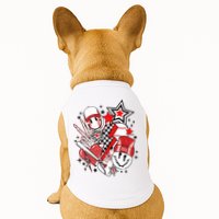 Retro Baseball Vibes Funny Smile Face Meme Doggie Tank